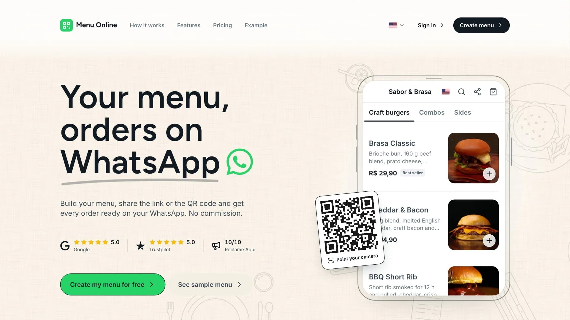 Menu Online